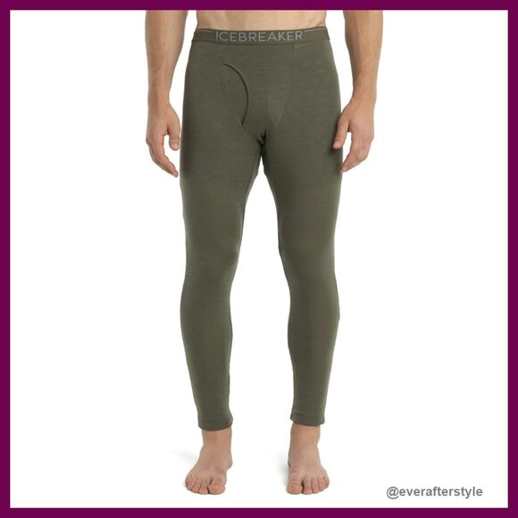 Merino Wool Base Layer Leggings Classic Slim Fit Thermal Winter Active